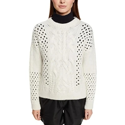 Image of ESPRIT Women&#039;s 112ee1i307 Sweater, 110/Off White, M