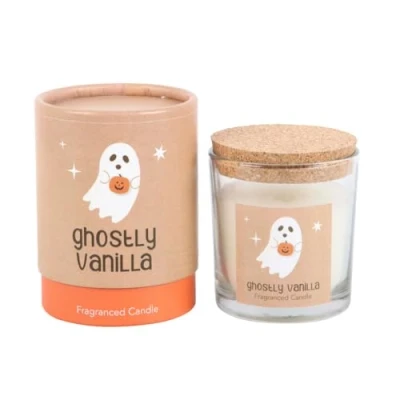Image of Ghostly Vanilla Halloween Candle: Enchanting Fragrance, Classic Sweetness, Hauntingly Delightful Scent Set The Mood for Spooky Celebrations