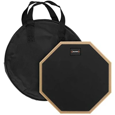 Image of World Rhythm 10&quot; Drum Practice Pad 10 inch Single Sided Silent for Beginners with Carry Bag