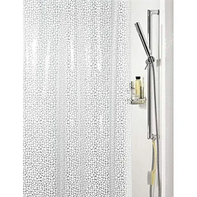 Image of Spirella Galet PEVA Plastic Shower Curtain Opaque, 180 x 200 cm, White