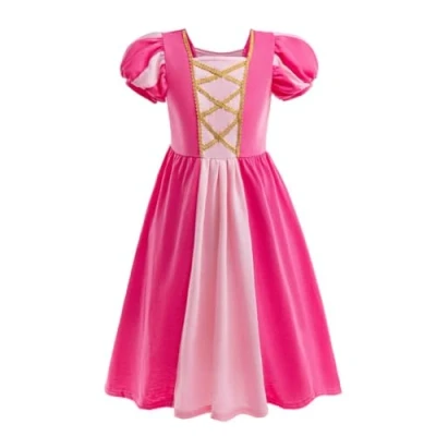 Image of Lito Angels Princess Aurora Sleeping Beauty Fancy Dress Up Clothes Play Wear for Kids Girls Age 3 4 Years, Hot Pink (Tag Number 100)