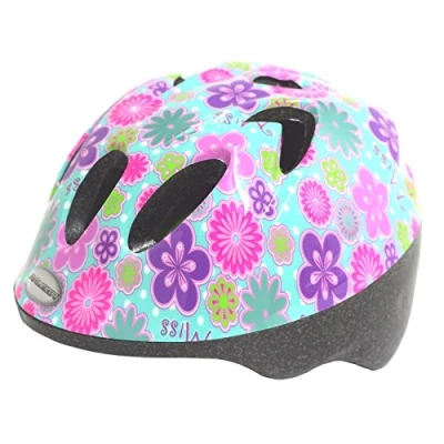 Image of Raleigh CSH996 Rascal Lightweight Adjustable Children&#039;s Cycling Helmet Size 44 50cm Flowers Pattern