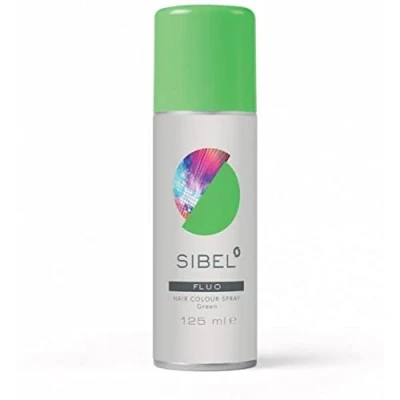 Image of Sibel Fluorescent Hair Colour Spray, Green, 125 g