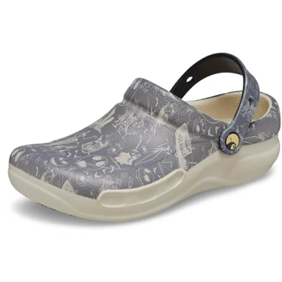 Image of Crocs Unisex Bistro Graphic Clog Clog, Nightmare Bfr Xmas White, 10 UK Men/ 11 Women