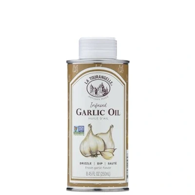 Image of La Tourangelle Garlic Infused Sunflower Oil 8.45 Fl. Oz, with Fresh for Cooking, Seasoning, and Dressing