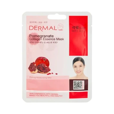 Image of Derma Sheet face masks Skincare Korean Collagen Essence Mask Multipack (5, Red Pomegranate)