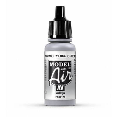 Image of Vallejo Model Air 17 ml Acrylic Paint Metallic Chrome