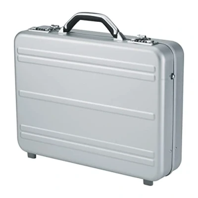 Image of fixbag Unisex Bicycle Attaché Laptop Case with Klickfix Compact Bag Rail for Bicycle, Aluminium Notebook Briefcase, Suitcase, Luggage Suitcase (Pack of 1), Silver, ca. 34 x 45,5 11 cm