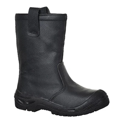 Image of Portwest Steelite Rigger Boot Scuff Cap S3 CI, Size: 38, Colour: Black, FW29BKR38