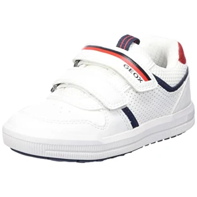 Image of Geox J Arzach Boy Sneaker, White Navy, 10 UK Child
