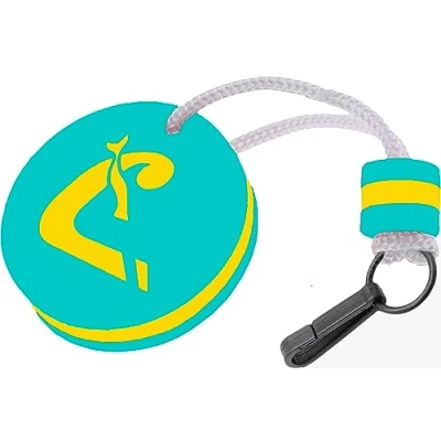 Image of Cressi Floating Keychain Float, Turquoise/Yellow, One Size, Unisex Adult