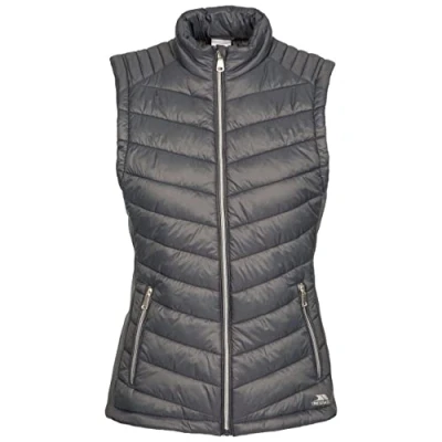 Image of Womens Gilet Bodywarmer Padded with 2 Zip Pockets Down Touch Padding Elanora Carbon XXS