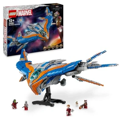 Image of LEGO Marvel Guardians of The Galaxy: Milano Buildable Spaceship Toy, Set with 4 Super Hero Minifigures Including Rocket, Plus a baby Groot Figure, Avengers Gift for Boys, Girls and Teens 76286