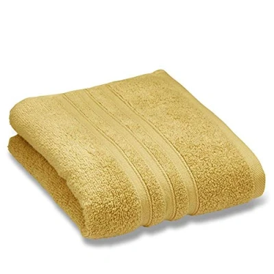 Image of Catherine Lansfield Zero Twist Soft &amp; Absorbent Cotton Hand Towel Ochre Yellow