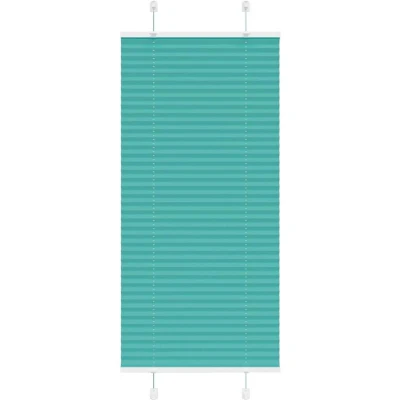 Image of vidaXL Pleated Blind Light Grey 60x100 cm Fabric Width 59.4 Polyester