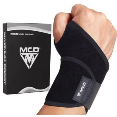 Image of MCD Wrist Supports Comfortable, Lightweight, Hand &amp; Braces Adjustable Compression Support Fit for Both Left Right Fitness, Weightlifting, Gymnastics Relief