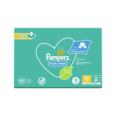Image of Pampers Baby Wipes Scented 12x52s