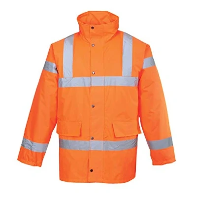 Image of Atomic Hi Vis Parka Jacket Traffic with Quilted Lining (Medium, Orange)