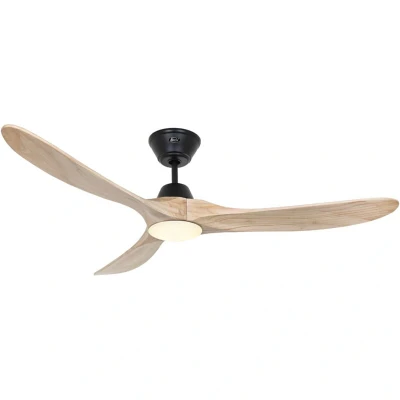 Image of CASAFAN Eco Genuino L Ceiling Fan, Rotor Blade 1520 mm, Natural Finish/Matt Black
