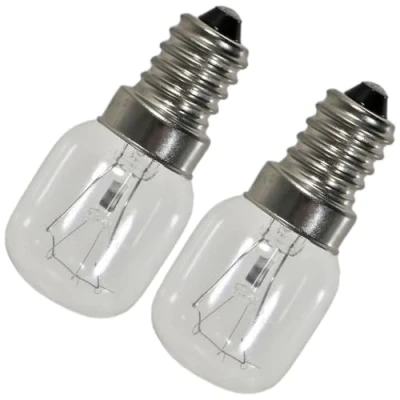 Image of SPARES2GO Light Bulb Lamp for Rangemaster Oven Cooker (Pack of 2, 25w, SES, E14)