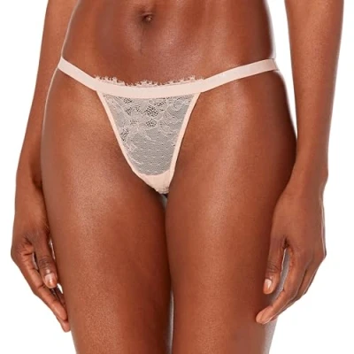 Image of Emporio Armani Underwear Women&#039;s T Thong Christmas Lace Panties, Nude,