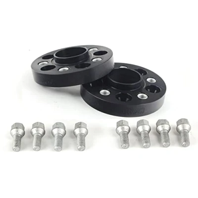 Image of H&amp;R B40556654 DRA System Wheel Spacer Set 40mm per axle Pattern 5x112 Hub 66,5mm Bolt Size M14x1,5 Audi/Mercedes Black