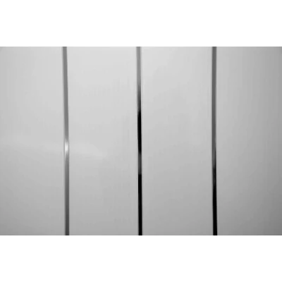 Image of Bathroom Cladding 5mm WALL PANEL &amp; ceiling WHITE WITH 2 SILVER STRIP ATTACHED Tongue and Grooved Ideal for your bath/shower walls going over tiles on 100% waterproof