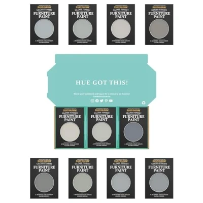 Image of Rust Oleum Furniture Paint in Gloss Finish Dusky Greys Tester Box