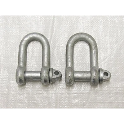 Image of X2 1.5 Ton Galvanised Large Dee Shackles with 19MM Screw Pin to BS3032