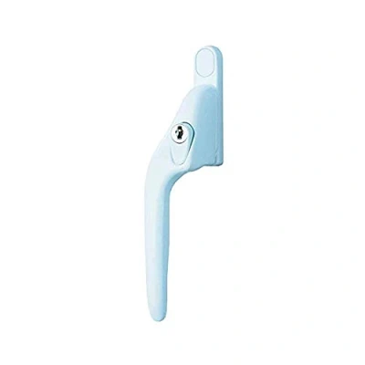 Image of Yale YWHLCK40L WH Offset Window Handle, fits Left Handed windows, 40mm spindle, Lockable, Boxed, suitable for PVCu White Finish