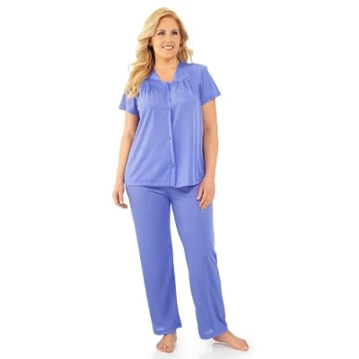 Image of Exquisite Form Women&#039;s Coloratura Sleepwear Short Sleeve Pajama Set 90107, Victory Violet, Medium