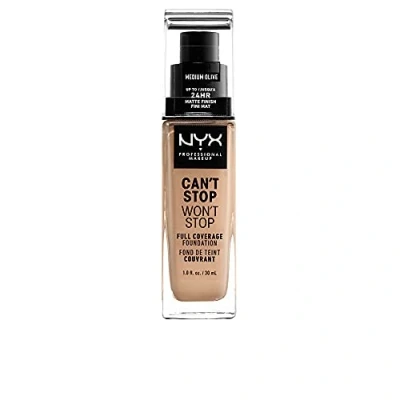 Image of NYX Professional Makeup Can&#039;t Stop Won&#039;t Full Coverage Foundation, Long Lasting, Waterproof, Vegan Formula, Matte Finish, Shade: Medium olive