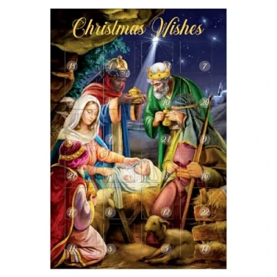 Image of Christmas Card Advent Calendar Nativity Design with Envelope (Nativity 0041)
