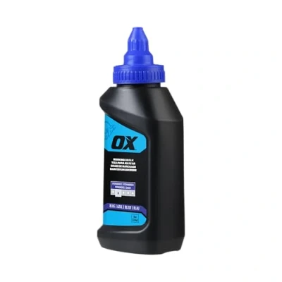 Image of OX Pro 226g/8oz Standard Blue Marking Chalk Permanence 1, Ideal for Temporary on Multiple Surfaces, General Construction Line Refills Reels