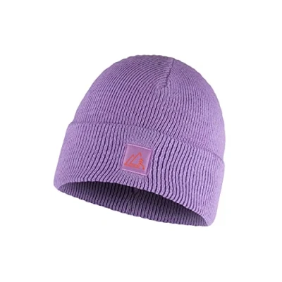 Image of Buff Knitted Beanie FRINT Pansy Unisex One Size
