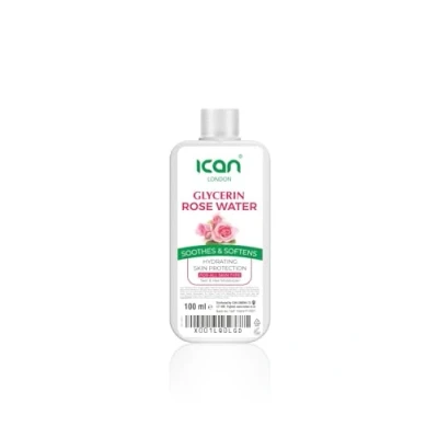 Image of ican London Rose Water Glycerine Soothes &amp; Softens Skin/Hydrating Skin Protection 100ml