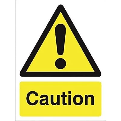 Image of Seco Caution Sign, 150mm x 200mm 1mm Semi Rigid Plastic