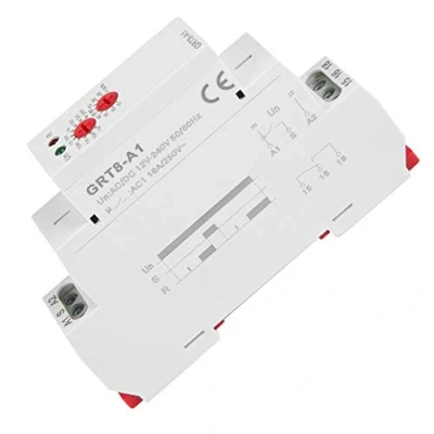 Image of Delay Timer Switch AC/DC 12V 240V Mini Power On Time Relay DIN Rail Type GRT8 A1