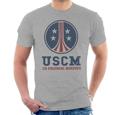 Image of USCM Colonial Marines Aliens Men&#039;s T Shirt Heather Grey