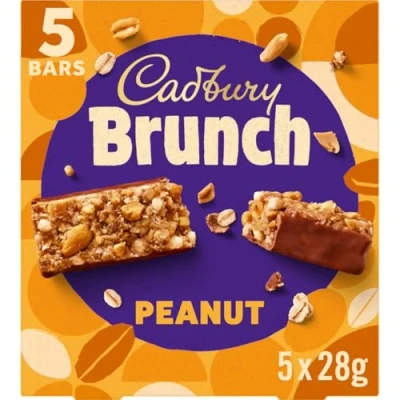 Image of Cadbury Brunch Bar Peanut 140g (Pack of 8 Boxes)