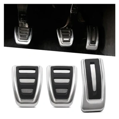 Image of Brake Pedal Cover For VW Polo 9N 6R Bora Golf MK4 Stainless Steel Gas MT Car Vehicle Pedal(MT)