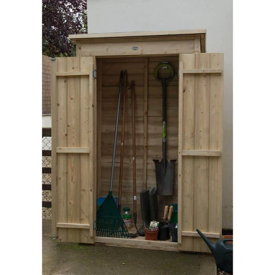 Image of 3&#039;6 x 2&#039; Forest Tall Pent Wooden Garden Storage Tool Store Outdoor Patio (1m 0.55m)