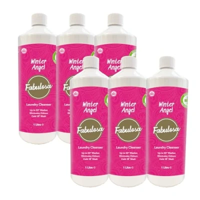 Image of Fabulosa Antibacterial Freshening Laundry Cleanser Washing Disinfectant Liquid, Winter Angel, 1L, Pack of 6
