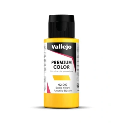 Image of Vallejo Premium Color 60 ml Paint Basic Yellow