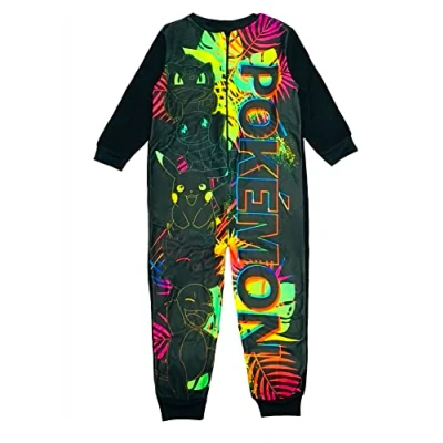 Image of Pokemon Boys Onesie, Black/Green, Age 5 6 Years