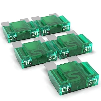 Image of AUPROTEC MAXI Blade Fuses 20 80 amps Plug in Fuse Spade choice: 30A Ampere green, 5 pcs