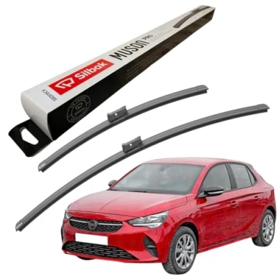 Image of Silbak Windscreen Wipers, fits for VAUXHALL CORSA (09/2019 ONWARDS) Front Wiper Blades, 600mm/400mm