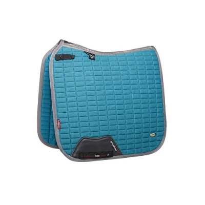 Image of LeMieux Dressage Self Cool Square Saddle Pad Pads for Horses Equestrian Riding Equipment and Accessories (Blue Large)