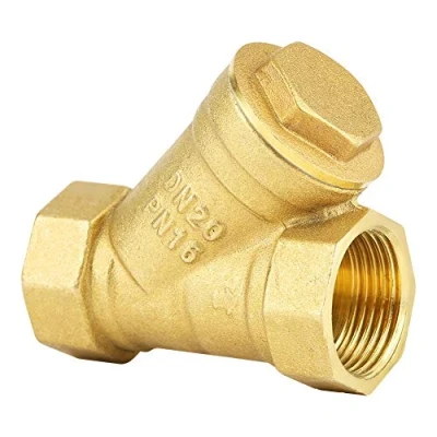 Image of Akozon Brass Strainer, 3/4 inch BSP Female Thread Y Shaped Strainer Filter Valve Connector for Water Oil Separation