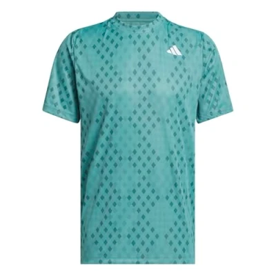Image of adidas Performance CLUB Graph TEE Print Tshirt, Men&#039;s, Size: XXL, Powder teal/preloved teal
